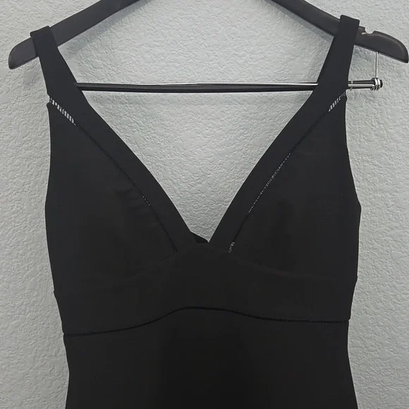 ELIZABETH AND JAMES BLack Suzi Drop-Stitch Sheath Dress Sz 10 - Picture 4 of 14